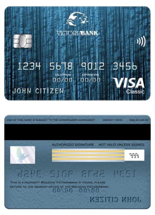 Moldova Victoriabank visa classic card